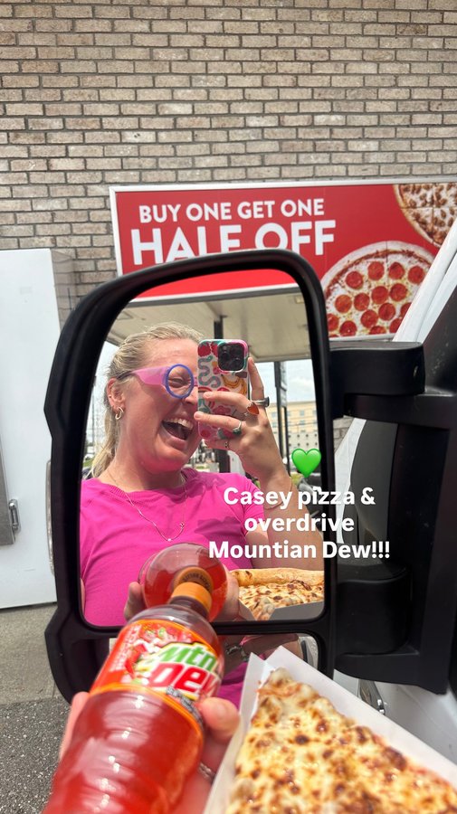 Instagram post by @abbycazam for Casey’s. Caption reads: Come with me to enjoy one of the BEST post-hike....