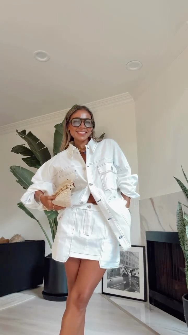 Instagram post by @artofstylenyc for Sezane. Caption reads: Comment “OUTFIT” & I’ll DM you the 🔗 Simple....