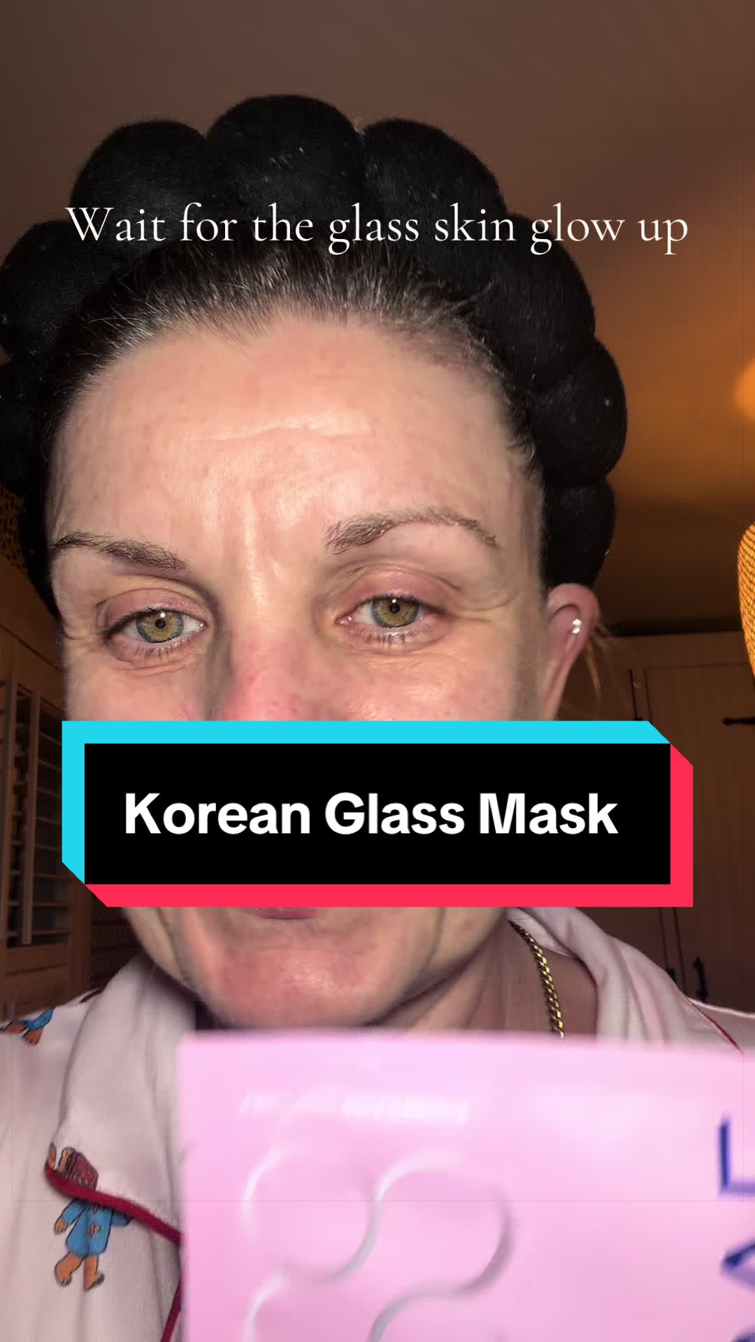 TikTok post by @paula.wellness for Narae. Caption reads: Narae Korean Glass Mask gives a glowy dewy [...].
