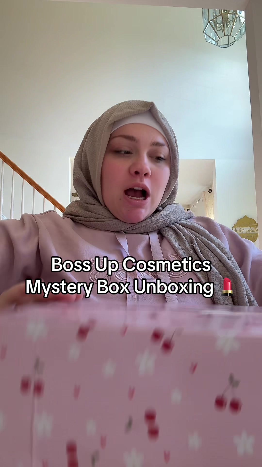 TikTok post by @omavery for BossUp Cosmetics. Caption reads: @BossUp Cosmetics deff worth it 🥰🎀 #makeup [...].