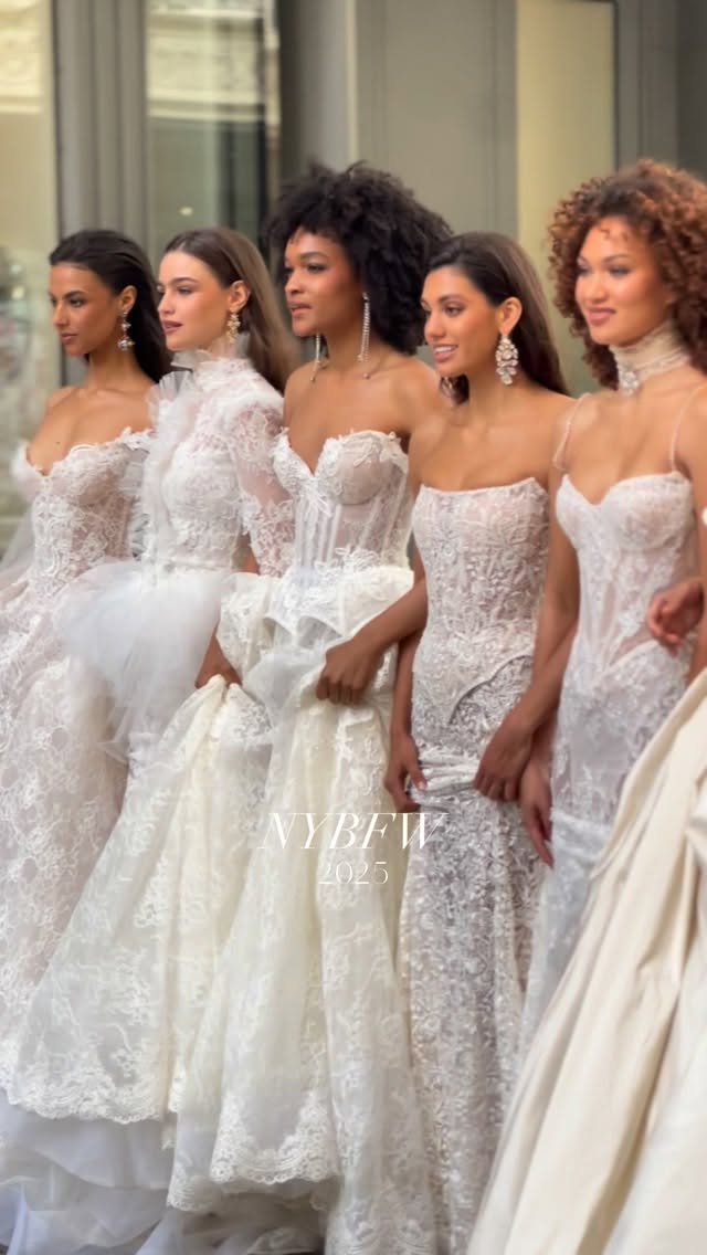 Instagram post by @laurenrebeccaphotography for Galia Lahav. Caption reads: NYBFW 2025 with @galialahav #NYBFW....
