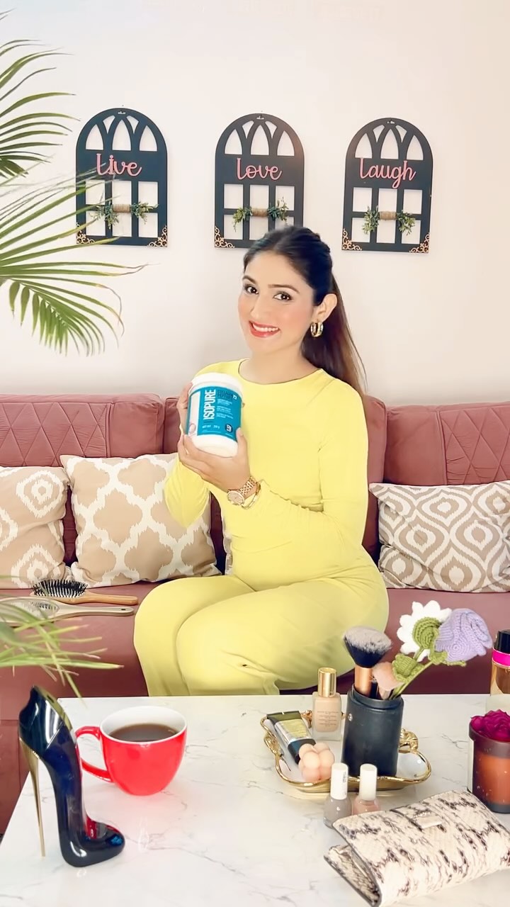 Instagram post by @donalbisht for The Isopure Company. Caption reads: Simplify your life and cut down 21 step beauty....