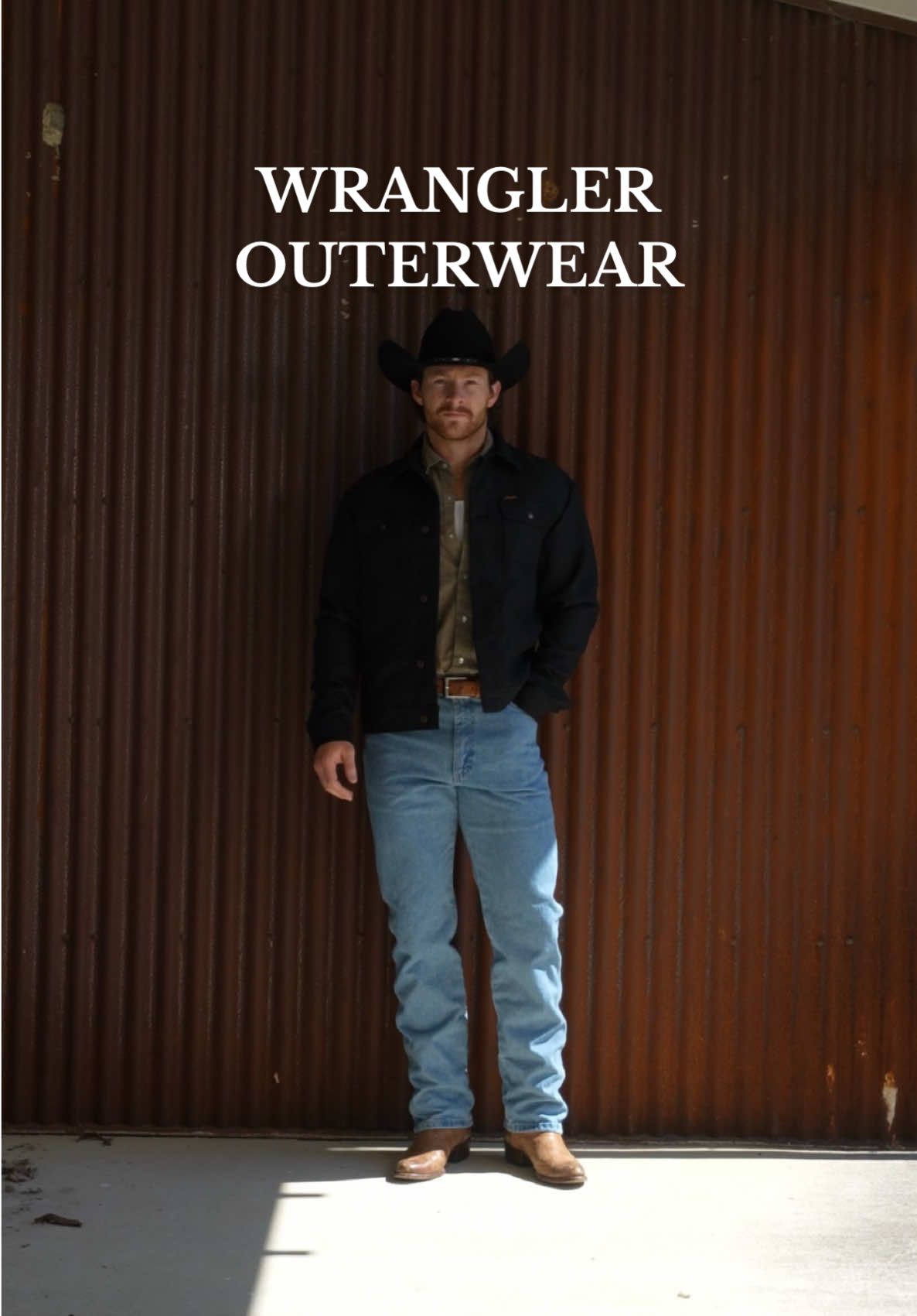 TikTok post by @chunnyfits for Wrangler. Caption reads: Fit check with some @Wrangler outerwear! #ad  If....