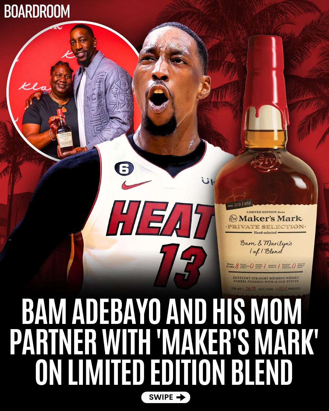 Instagram post by @bam1of1 for Maker’s Mark. Caption reads: Iconic Kentucky bourbon @makersmark has announced....