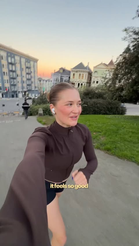 Instagram post by @kenziritotheburrito for OLLY. Caption reads: Post-work run, salad, + @ollywellness Sleep....