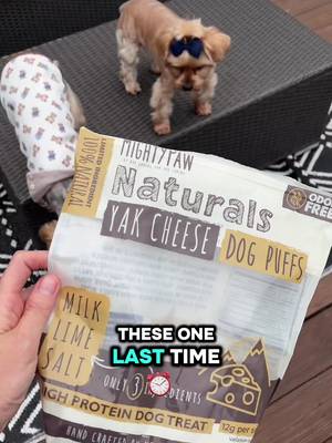 TikTok post by @mandimariah for Mighty Paw. Caption reads: @Mighty Paw My dogs love your Natural Yak Cheese....