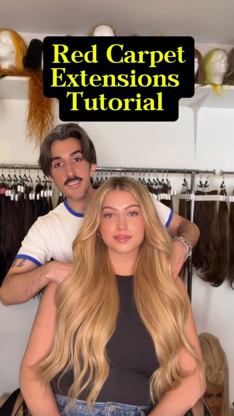 Instagram post by @claytonhawkins for Donna Bella Hair. Caption reads: [...] red carpet secrets 🤫 shoutout to....