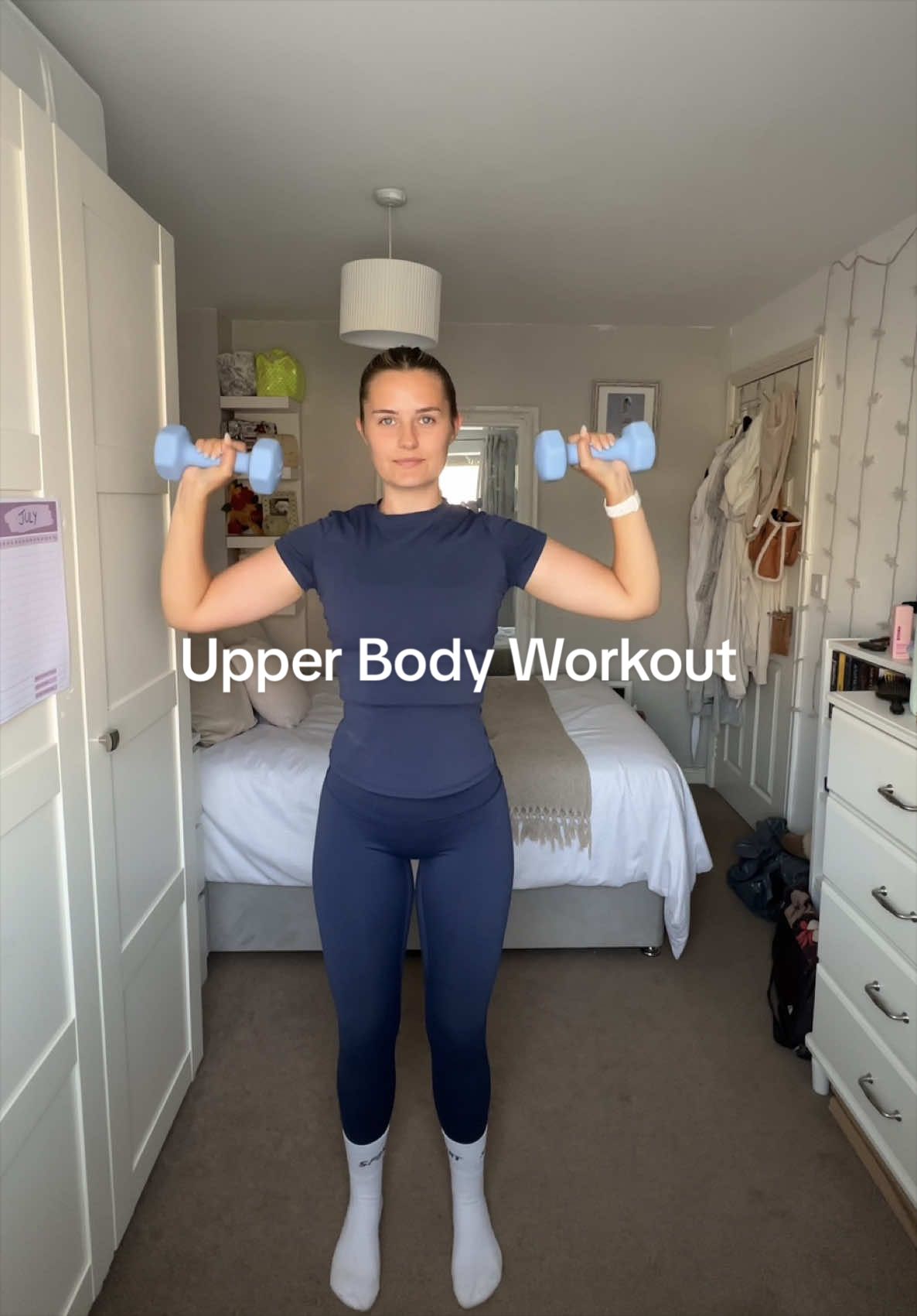 TikTok post by @anniebea1e for Shreddy. Caption reads: At home upper body workout following the @SHREDDY....