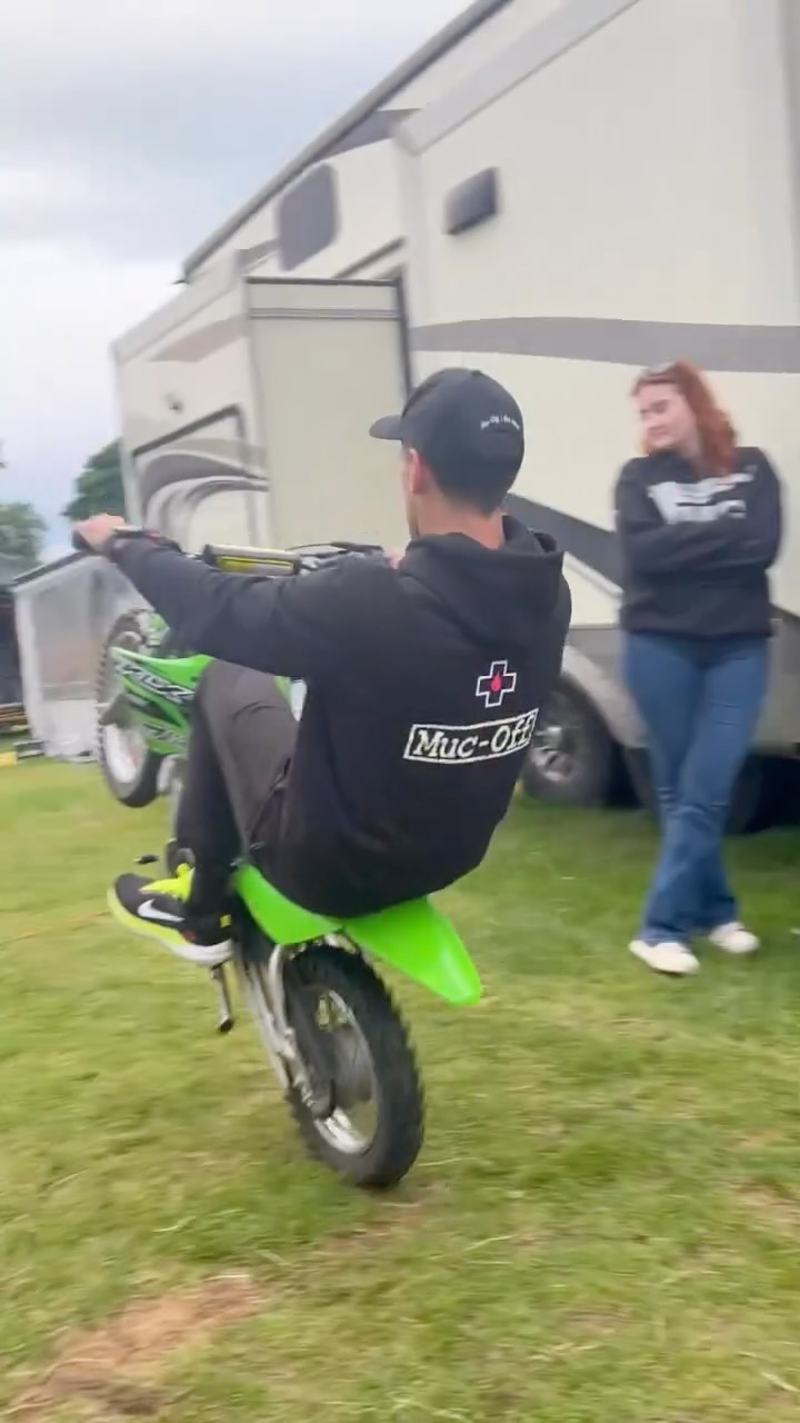 Instagram post by @jameshillier37 for Muc-Off. Caption reads: [...] with a TT rider… @jameshillier37....