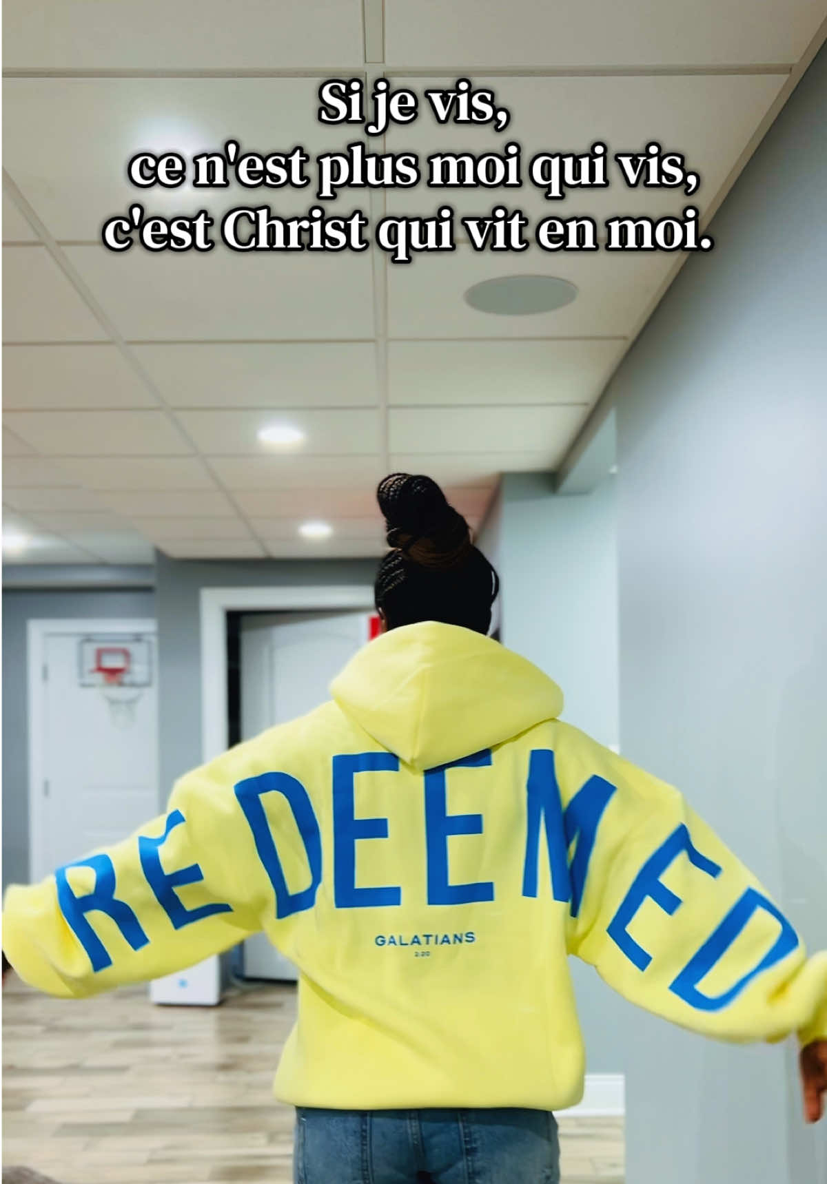 TikTok post by @naturallymati for God's Love Overcomes. Caption reads: #redeemed #christiantiktok #christianapparel....