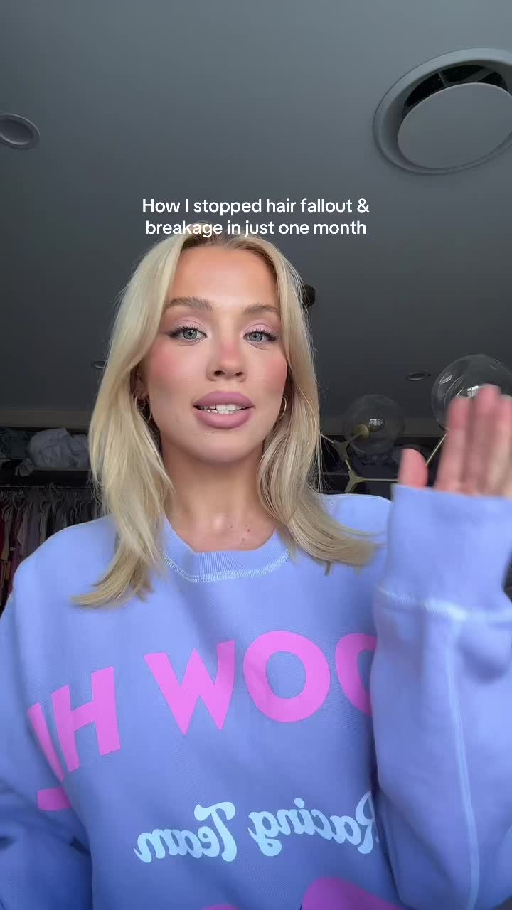 TikTok post by @tammyhembrow for BondiBoost. Caption reads: My hair health routine to stop hair breakage and....