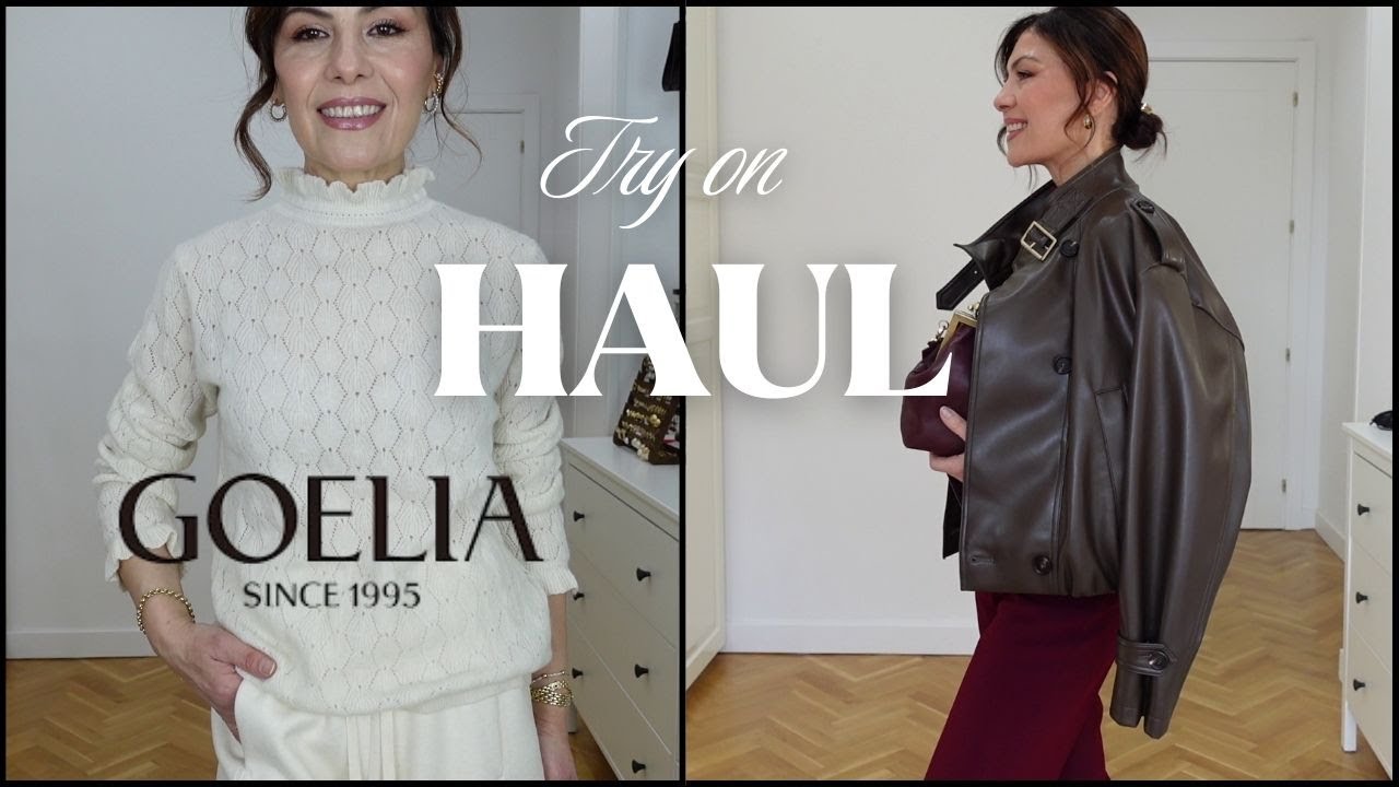 YouTube post by @margallardomkup for Klarna. Caption reads: Try on haul Goelia: Spring 2026 Collection.