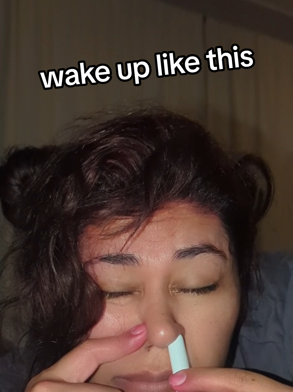 TikTok post by @almasoria.19 for BoomBoom Naturals. Caption reads: Trouble waking up?!?! Try This! @BoomBoom....