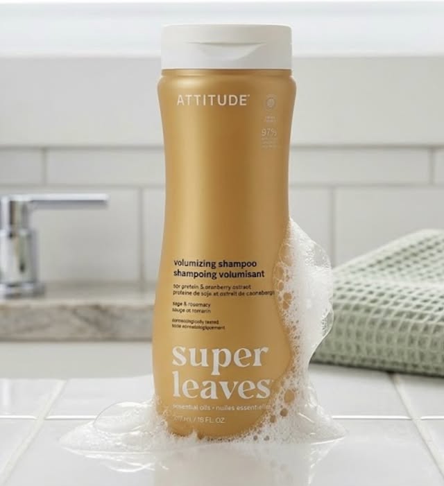 Instagram post by @conniekiatipis_2 for ATTITUDE. Caption reads: #gifted ✨Attitude Super Leaves Volumizing Shampoo....