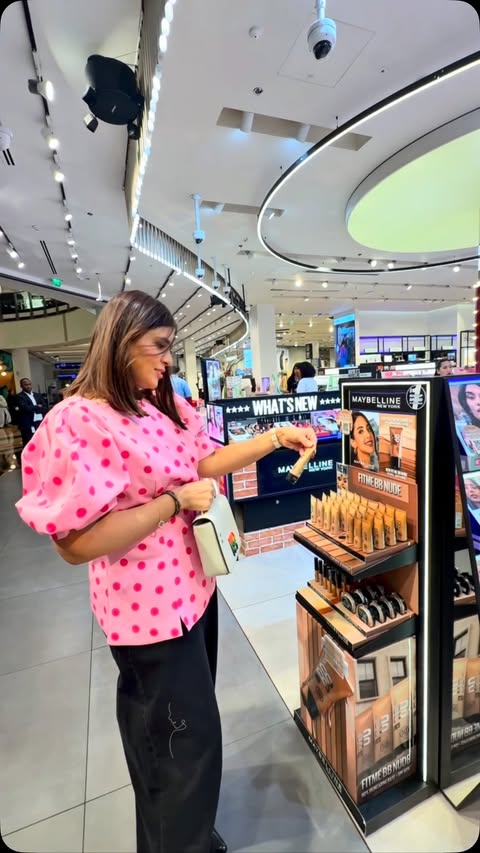 Instagram post by @mahum.living for Maybelline New York. Caption reads: POV: You buy your Maybelline Fit Me favourite and....