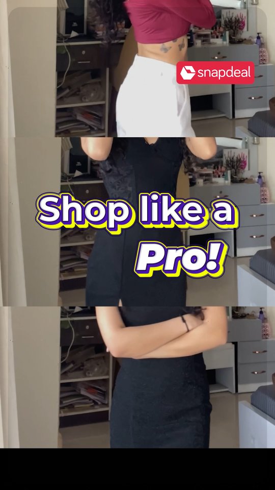 Instagram post by @ft.trisha for Snapdeal. Caption reads: Everything you need, all in one list. Easy picks,....