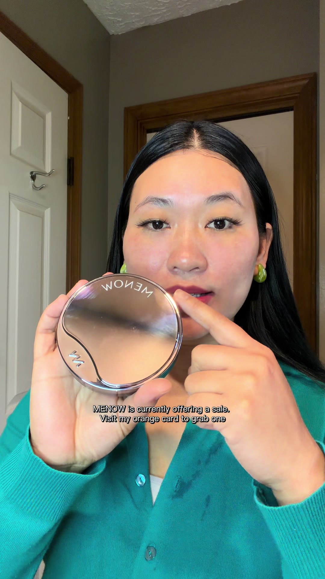 TikTok post by @dilgurung994 for Menow. Caption reads: [...] minimize my pores & give a fresh look@MENOW....