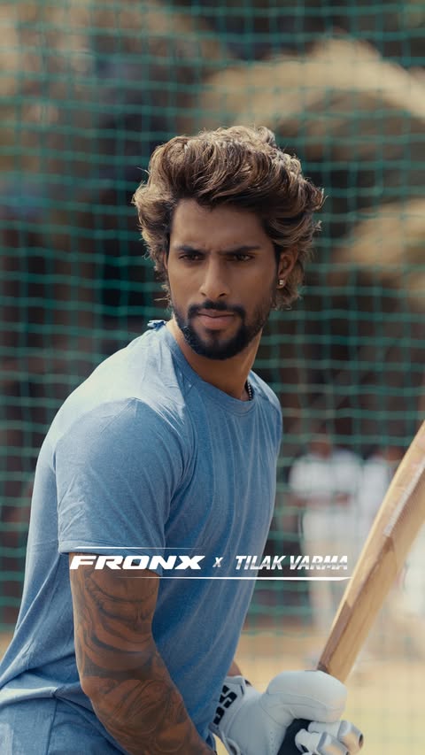 Instagram post by @tilakvarma9 for NEXA. Caption reads: [...] it with FRONX. #FRONXxTilakVarma....