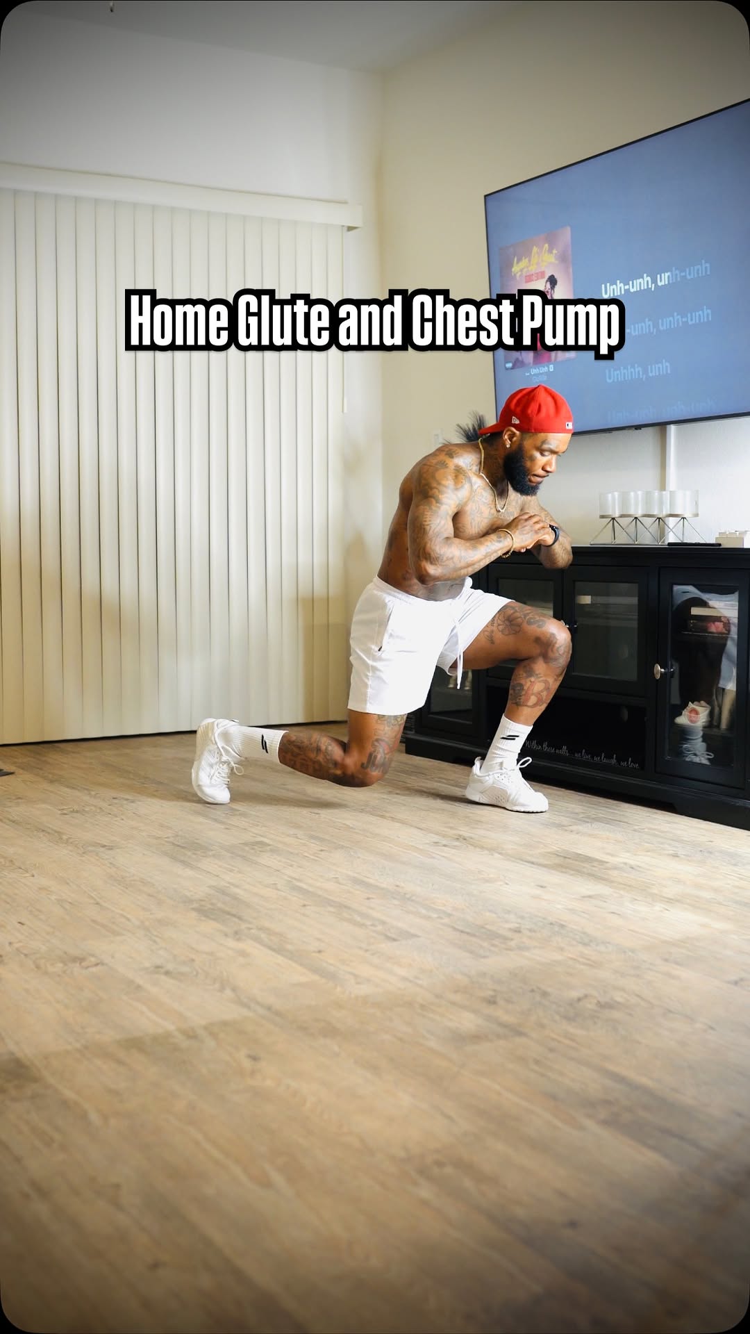 Instagram post by @allways_flamen for Doyoueven. Caption reads: Home Glute and Chest Pump goin’ crazy today! 

No....