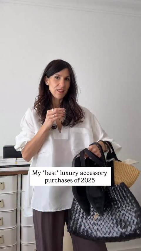 Instagram post by @mademoisellejaime for NET-A-PORTER. Caption reads: [...] luxury purchases of 2025, all from....