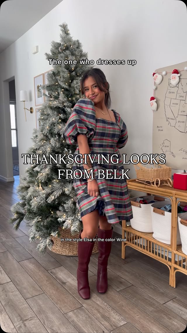 Instagram post by @jassn2 for Belk. Caption reads: Which girl are you for Thanksgiving? The one who....