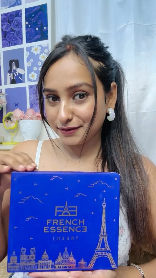 Instagram post by @makeup_with_trisha for French Essence. Caption reads: Did you know that #FrenchEssence Summer Sizzle....