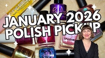YouTube post by @CaitlinSwatches for Cracked Polish. Caption reads: [...] time you use (thx 4 using 😘) 1) Cracked....