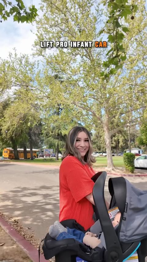 Instagram post by @jessicalemus__ for Baby Trend. Caption reads: The @babytrend Journey All-in-One Stroller to....