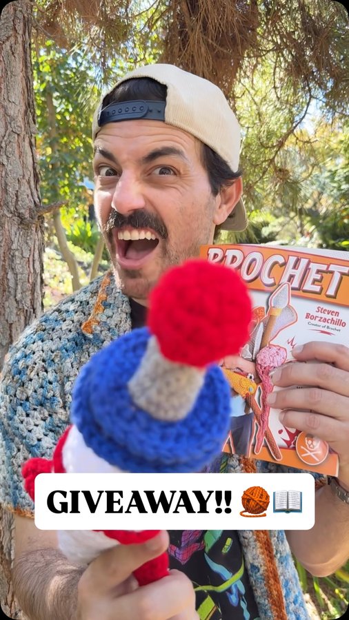 Instagram post by @brochetcroxet for Crochet. Caption reads: 🚨GIVEAWAY TIME!🚨

@wecrochetofficial and I are....