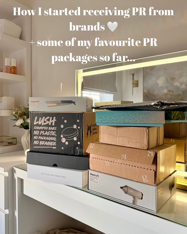 Instagram post by @thewinterradleigh for SuperSavvyMe. Caption reads: How did I start receiving PR from brands? 🤍 This....