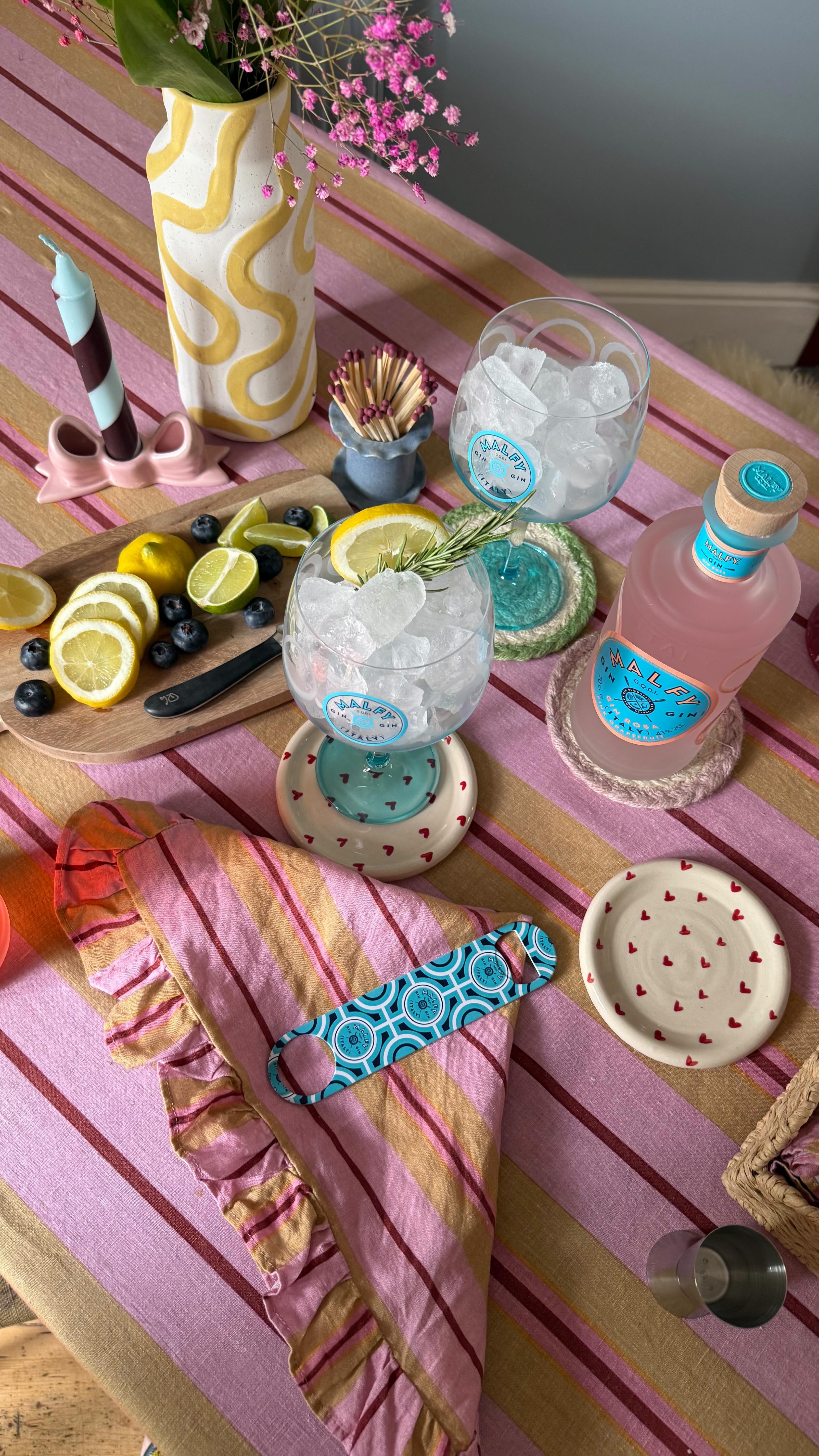 Instagram post by @megbrackpool for MALFY Gin. Caption reads: ad🍹summer party season pending. @malfygin....