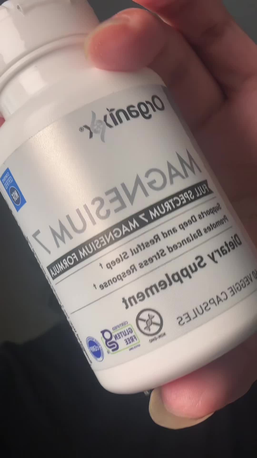 TikTok post by @beatbyrick for Organixx. Caption reads: [...] #magnesium #insomnia #supplements @ORGANIXX.