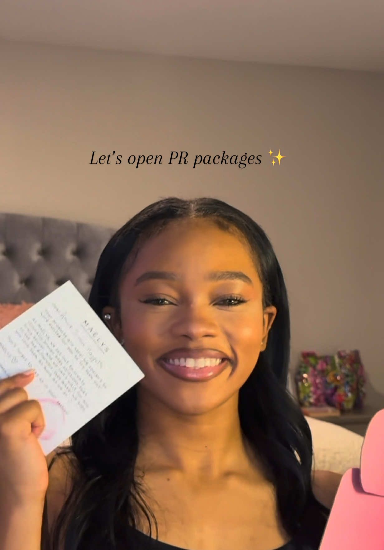 TikTok post by @amour.jennae for MAELYSCOSMETICS. Caption reads: Thank you @MAËLYS ✨😇  I am super excited to try....