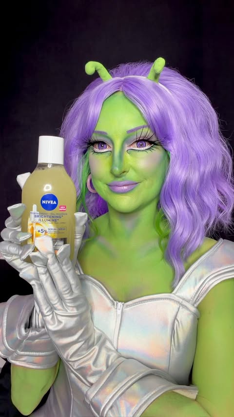 Instagram post by @makeitjess for NIVEA. Caption reads: Halloween makeup: off!✨🎃 @niveacanada....