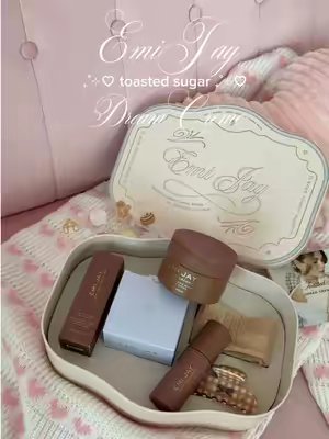 TikTok post by @demidiamandis for Emi Jay. Caption reads: new @Emi Jay dream crème hair mask in toasted....