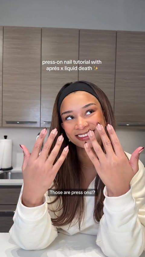 Instagram post by @taneamarie for Apres Nail. Caption reads: [...] 😍✨ step-by-step tutorial with the....