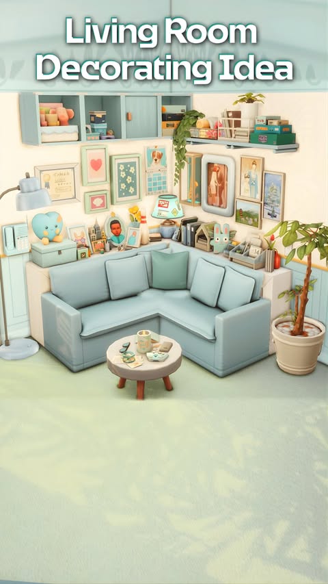 Instagram post by @life.of.sims for Electronic Arts. Caption reads: How I would love to have a living room like this.....