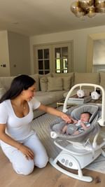 Instagram post by @lottie.daisy for Joie Baby Gear. Caption reads: Dreaming about my girl 💭 VS Dream come....