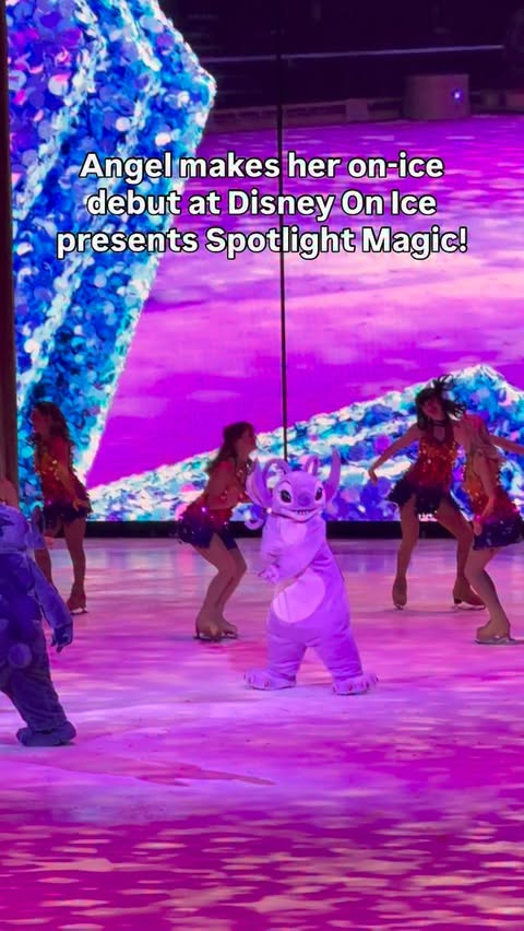 Instagram post by @thethemeparkdad for Disney On Ice. Caption reads: [...] 624 has entered the chat! ✨ Disney On Ice....