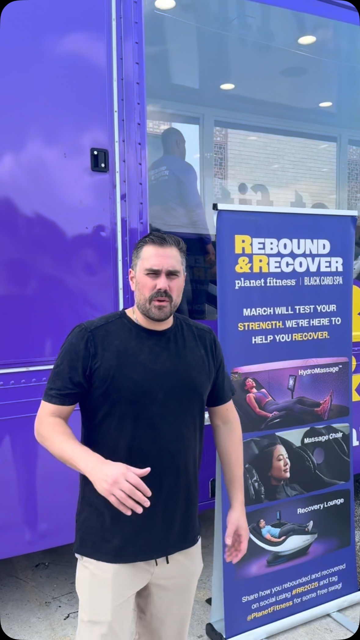 Instagram post by @barstoolbigcat for Planet Fitness. Caption reads: After sweating out all those games, this....
