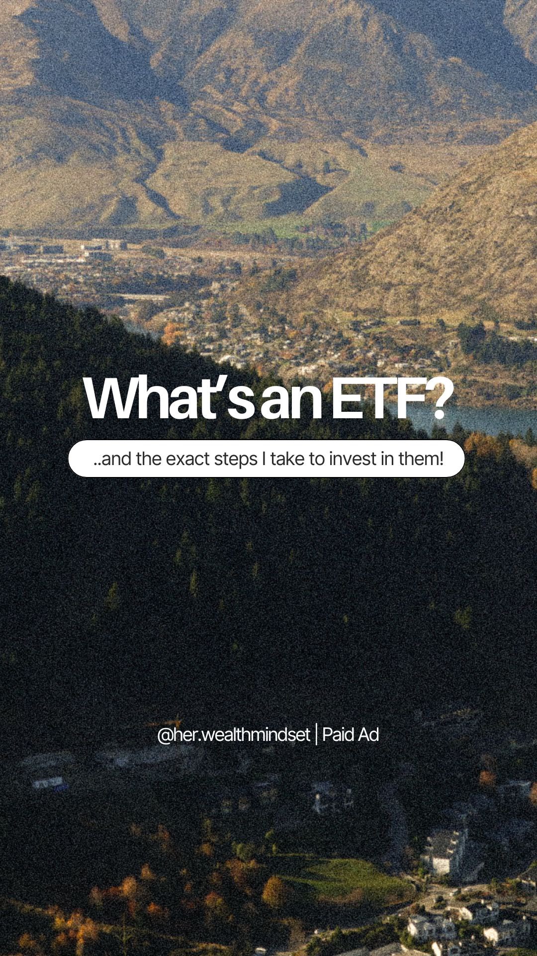 Instagram post by @her.wealthmindset for moomoo. Caption reads: Confused about ETFs? 🤔 You’re not alone! 

An ETF....