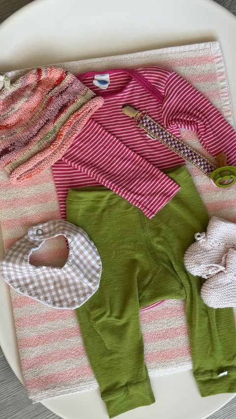 Instagram post by @josefineabildgaard for BIBS. Caption reads: …think beige era ended as my second child was....