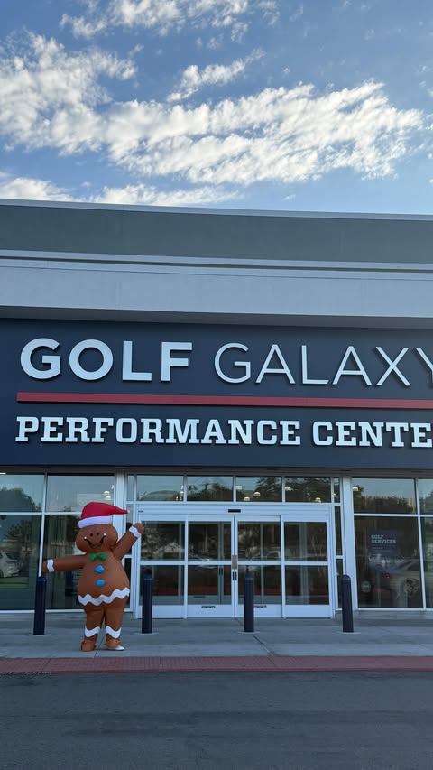 Instagram post by @tishaalyn for Golf Galaxy. Caption reads: [...] a gingerbread outfit and went asking....