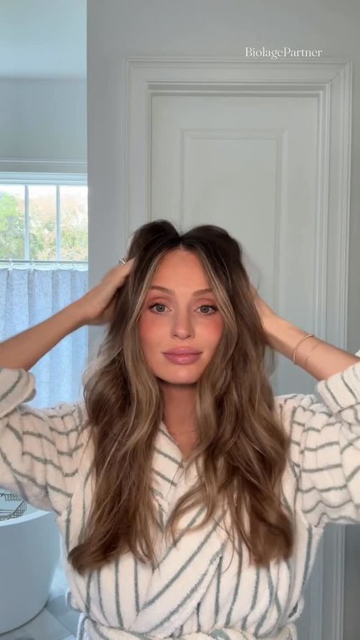 Instagram post by @laurenlane for Biolage. Caption reads: Squeezing in an epsom salt bath as often as I can....