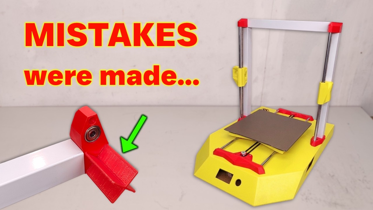 YouTube post by @ChronicMechatronic for Thingiverse. Caption reads: PrintoSapiens part 3: frame and Z-axis build |....