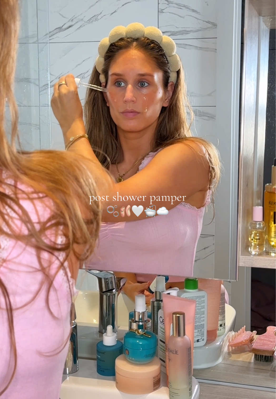 TikTok post by @by.emmaleah for Living Proof. Caption reads: [...] pyjamas @Living Proof, Inc. scalp care....