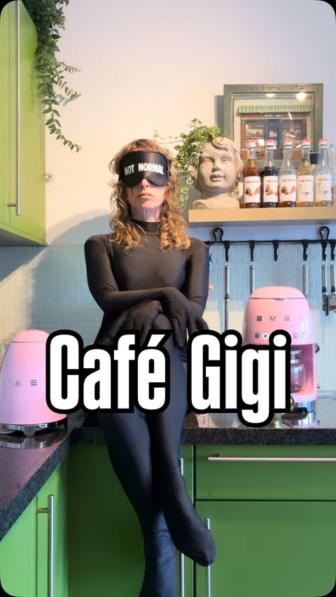 Instagram post by @ezgikoroglu for Lavazza. Caption reads: [...] siesta mask by Gigi Piji Ad #SMEG....