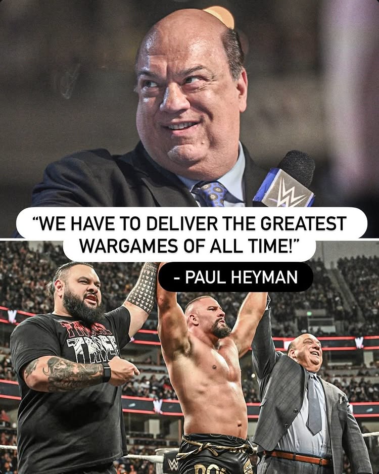 Instagram post by @ardaocal for ESPN. Caption reads: Paul Heyman got us hyped for WarGames this....