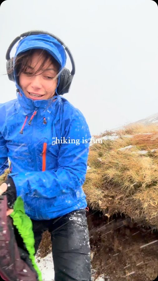 Instagram post by @jourdaninthemountains for Sealskinz. Caption reads: we put up with a lot hiking in the UK✨🏔️🤍

…and,....