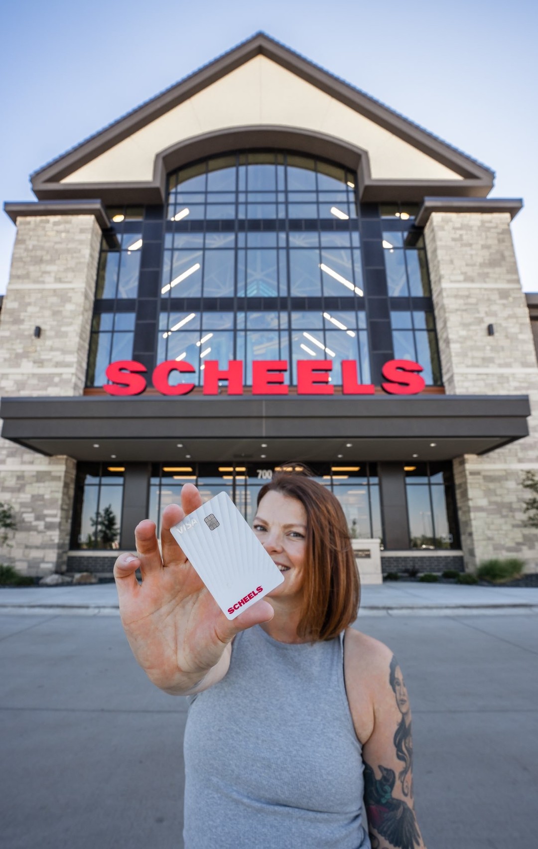 Instagram post by @merrills.on.the.move for Scheels. Caption reads: SCHEELS HACK: Earn MyRewards Gift Cards to help....